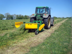 Moving swath to one side
